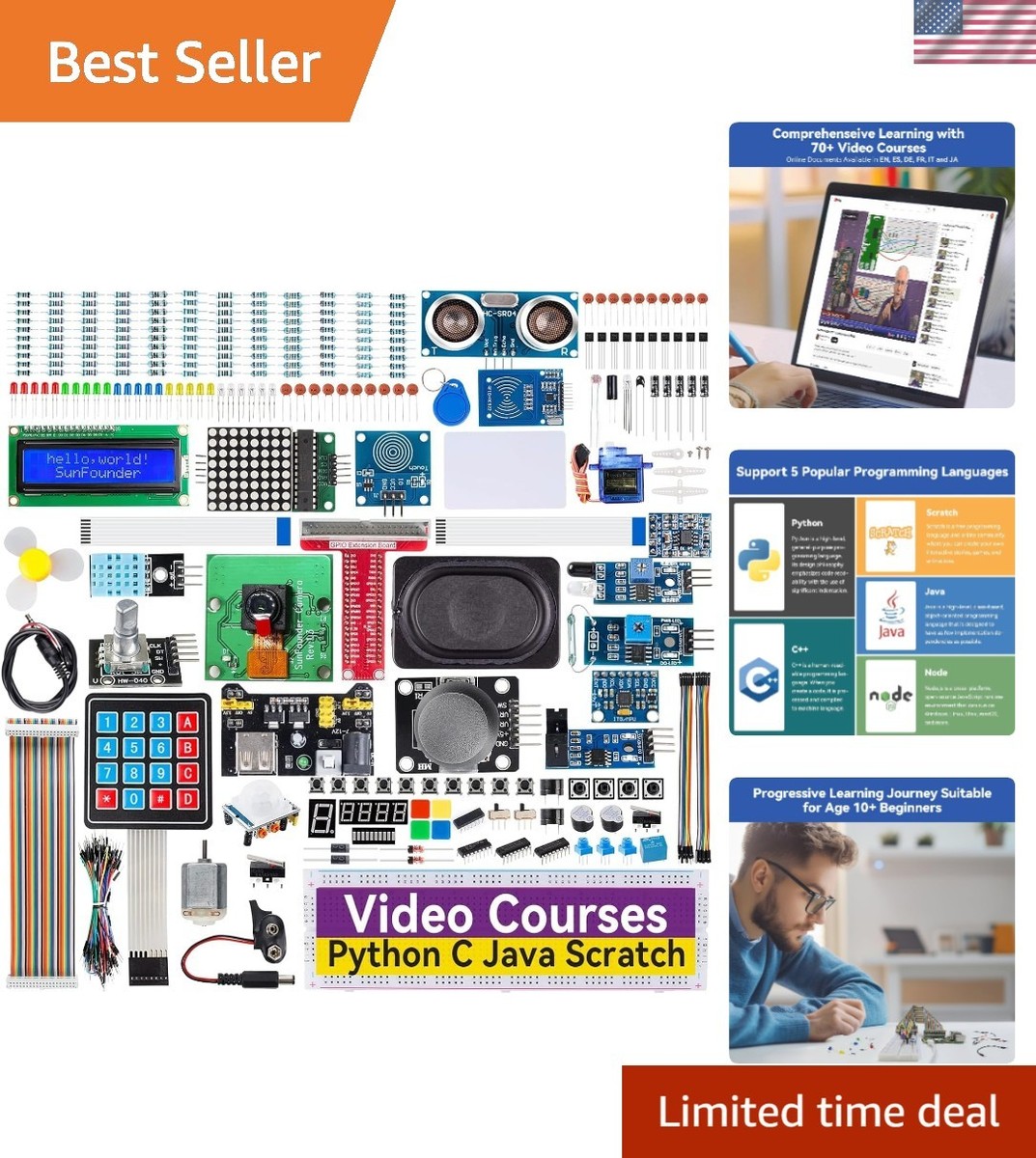 Raspberry Pi 4 - 8GB | Kit Completo con Memoria 64GB, Estuche