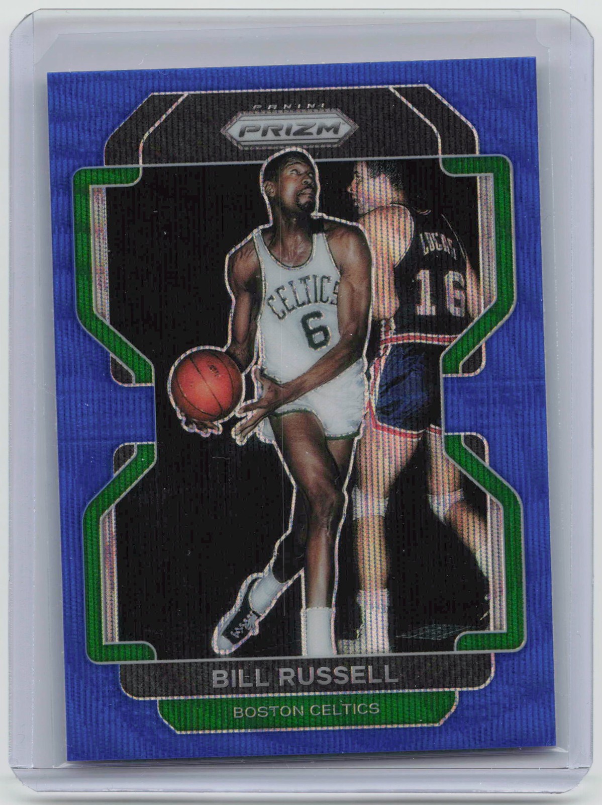 2021-22 Panini Prizm #254 Bill Russell Blue Wave