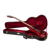 Crossrock Wooden Case-Fits SG Electric Guitars-Vintage Hardware, -Black