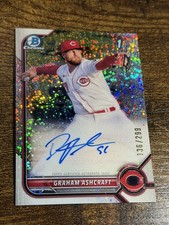 GRAHAM ASHCRAFT 2022 Bowman Chrome #CPA-GA 1st Speckle Refractor Auto /299