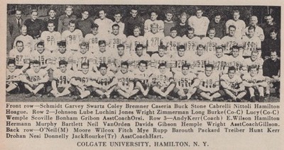1938 NCAA Football Colgate University College Team Photo Andrew Kerr 2x5''