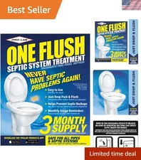 ONE FLUSH Septic Treatment Packets - Proactive 3- Supply for Backups