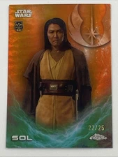 SOL 2025 Topps Chrome Star Wars Costco Exclusive Debut Orange Refractor /25