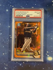 2022 Bowman Chrome Sapphire Zayed Salinas 1st Orange Refractor /50 PSA 9