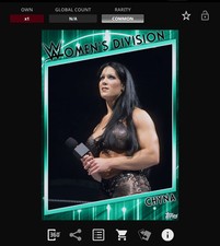 DIGITAL Topps WWE Slam 21 WOMEN'S DIVISION Teal Legend - CHYNA