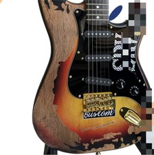 US Warehouse Custom Vintage Ruins SRV ST Electric Guitar Gold Parts Alder Body