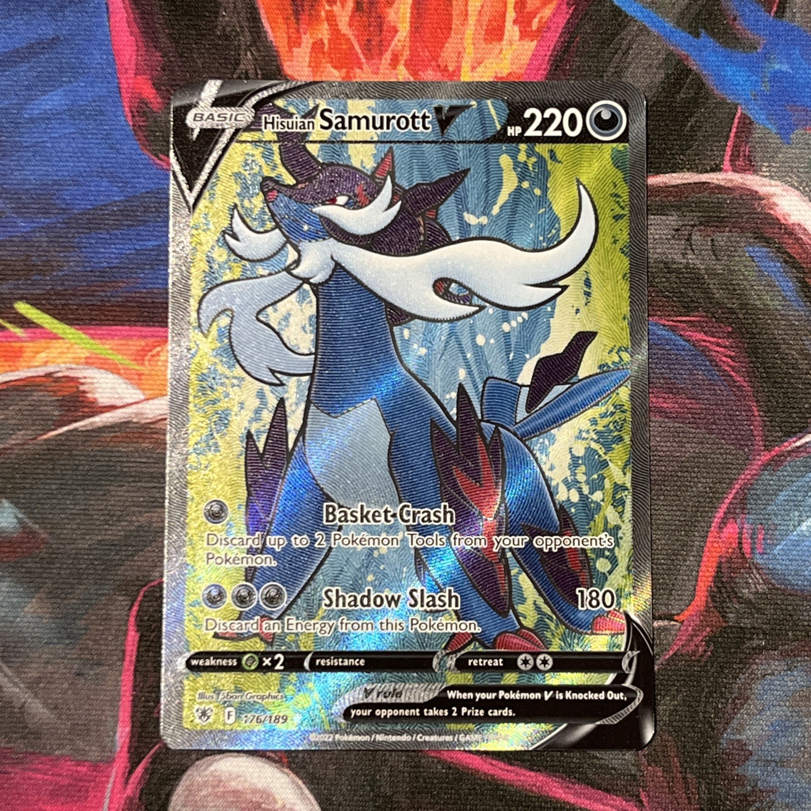 Hisuian Samurott V (Full Art) 176/189 Swsh10: Astral Radiance Holo Pk000665
