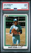 PSA 9 MINT 1981 DONRUSS DAVE STIEB #582 BLUE JAYS 15420 B135