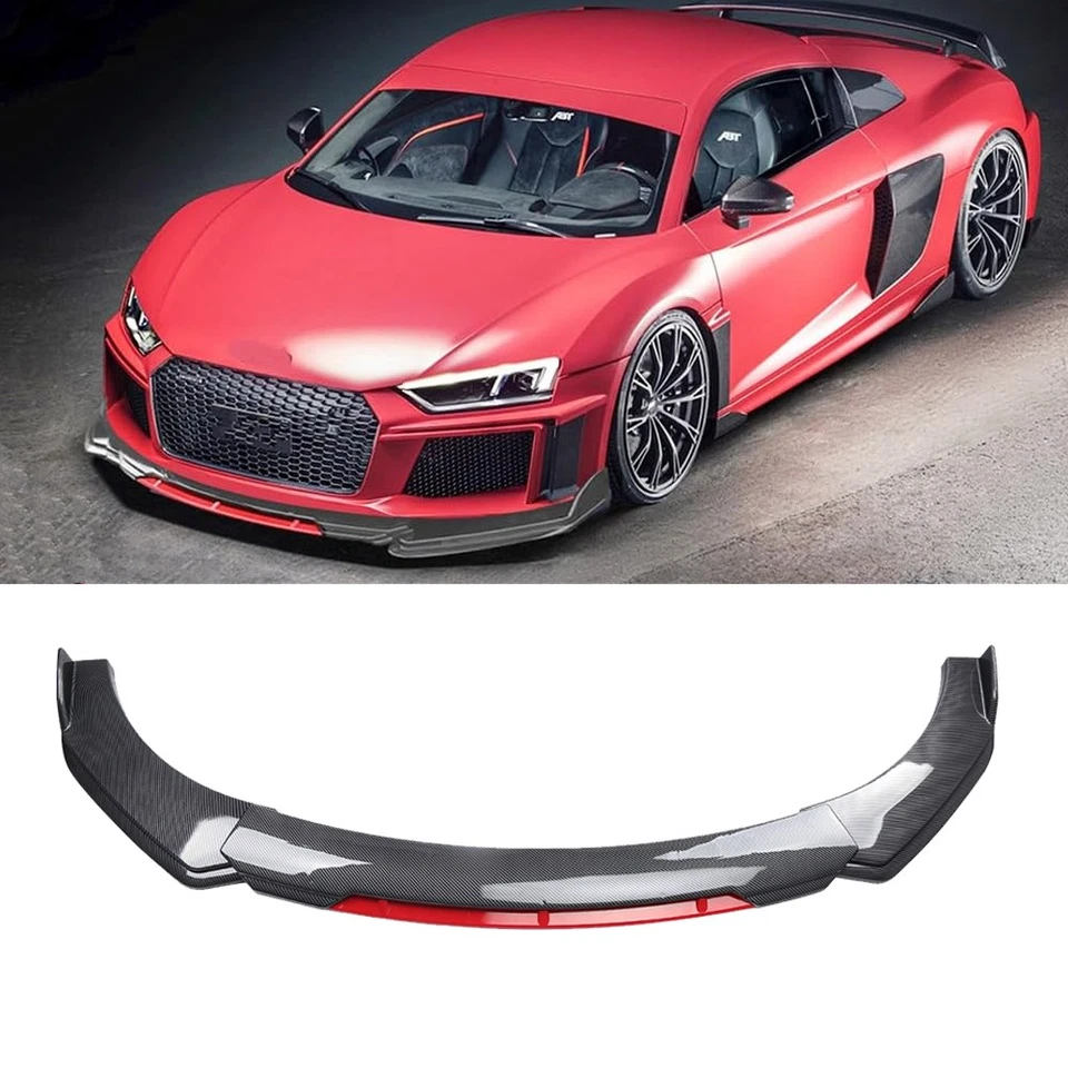Carbon Style Red Front Bumper Lower Lip+86.6"Side Skirts For Dodge Stratus R/T Foto 4 de 4