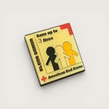 Vintage American Red Cross Blood Donor Pin Save Up to 3 Lives