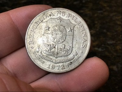 1972 Philippines 1 Piso Coin Currency Circulated Good Condition FREE SHIPPING 