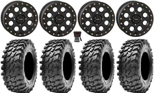 System 3 SB-7 14" Wheels Black (4+3) 32" Rampage Tires Polaris Ranger XP 9/1K