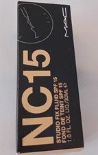New Boxed MAC Studio Fix Fluid SPF 15 in NC15 Full sz 30ml / 1 fl.oz 