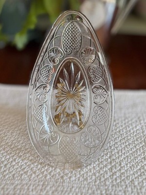 Antique EAPG Oval Pickle Dish | Bryce, Walker & Co. Style | Starburst & Scroll P