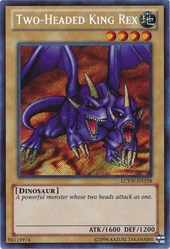Near Mint Two-Headed King Rex - LCYW-EN158 - Secret Rare - 1st Edition - Yu-Gi-O