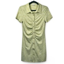 Cloud Ten Bodycon Shirt Dress Size Large Casual Athleisure Stretch Comfy Sporty