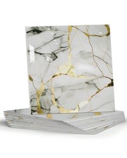 10 Sheets Marble Peel and Stick Backsplash Tile, 12"x12" Waterproof PVC Self ...