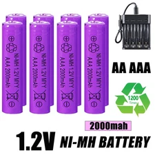 1.2v AA AAA Rechargeable Batteries NiCd Battery for Garden Solar Ni-Cd Light Lot