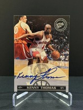 Kenny Thomas New Mexico Basketball Press Pass Rookie autograph Auto card Kings. rookie card picture