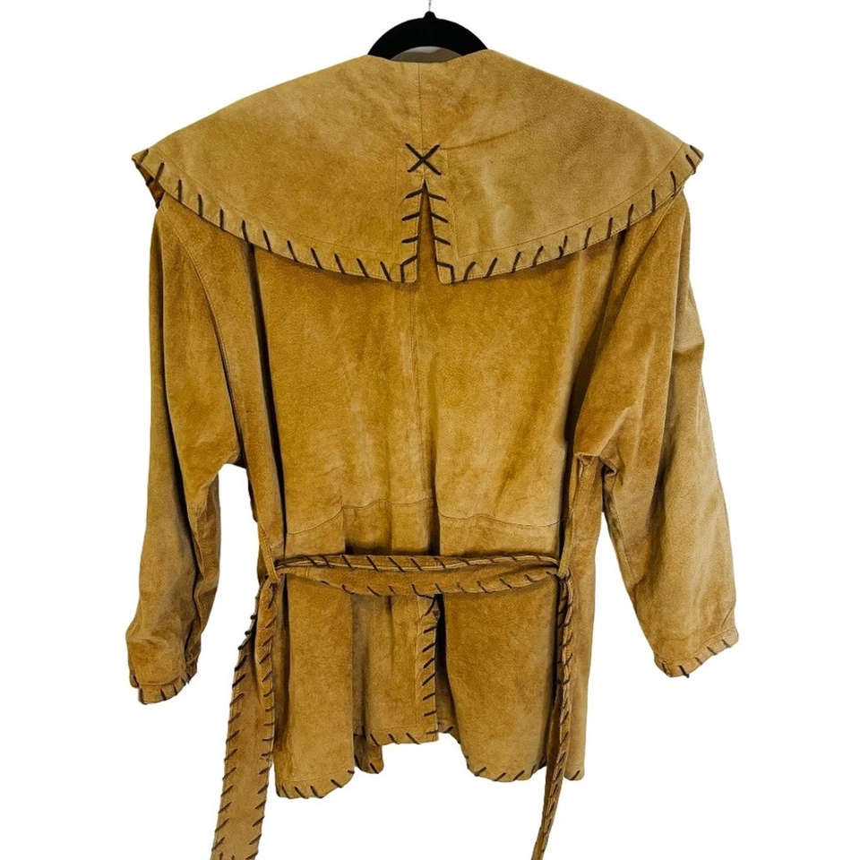 Casaco de cowboy Danier 1970 vintage camurça genuína marrom estilo ocidental tamanho médio - Imagem 3 de 4