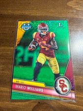 2023 Bowman Chrome U Mario Williams #184 Green Shimmer 1st Refractor /99 USC