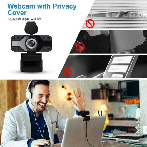 Gesma 1080P Webcam with Built-in Microphone Privacy Cover For PC Laptop Desktop - 第 5/9 張圖片