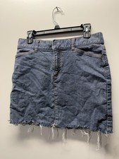 Gap Hip Hugger Women's Blue Denim Jean Skirt Cotton Medium 2000s Y2K