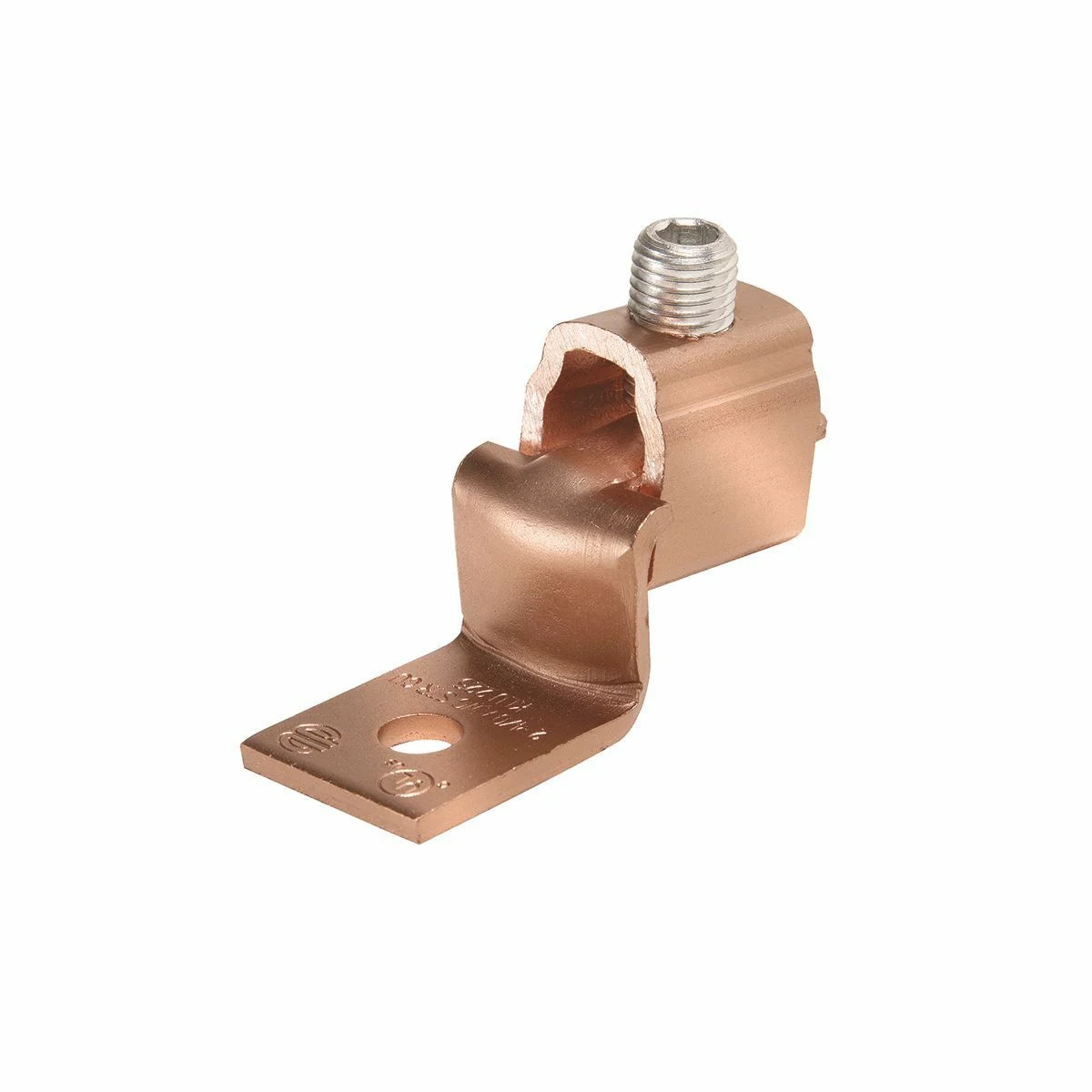 BURNDY KLU35 Copper Terminal 1.24" 14-6 AWG #10 Stud Offset Tongue