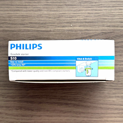 Philips Ecoclick Starter S10 220/240 V für Leuchtstoffröhren, 10 Stück