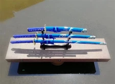 Samuraisword three piece set cold weapon carbon steel pure handmade forgingcraft