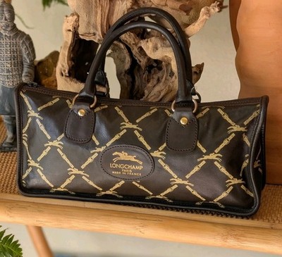 Vintage Longchamp Long Leather Handbag - Made in France