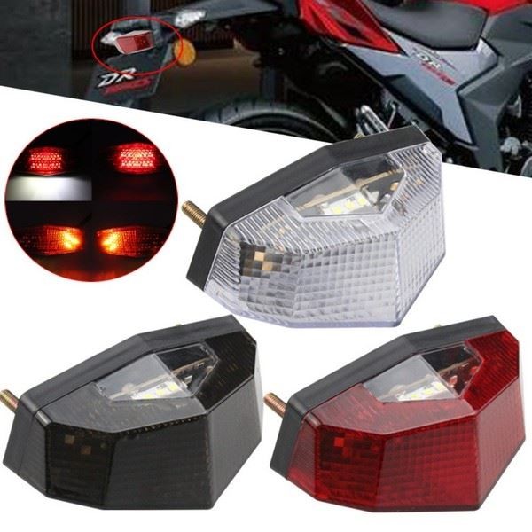 12V Motorrad RüCklicht Brems RüCk- & Blinklicht LED Lampe Wasserdicht FüR Bikes-image