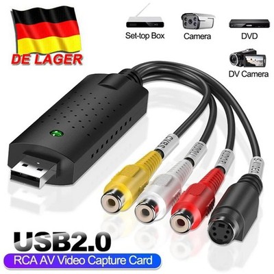 USB 2.0 Audio Video VHS to DVD VCR PC HDD Converter Adapter Digital Capture Card