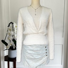 PINK ROSE Knit V Neck Sweater Cozy Soft Size Medium