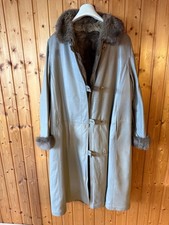 Vintage Damen Ledermantel mit Echtpelz von E.Metzger, Kassel