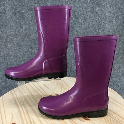 Columbia Boots Mens 7 Downpour Plum Rain Pull On Comfort Mid-Calf YY1162-541