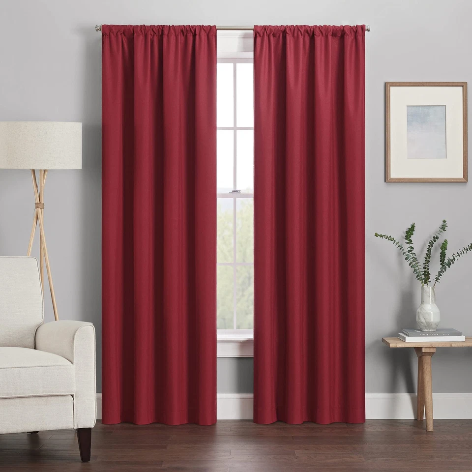 ECLIPSE Kendall Modern Blackout Thermal Rod Pocket Window Curtain for Bedroom or - Image 3 of 4