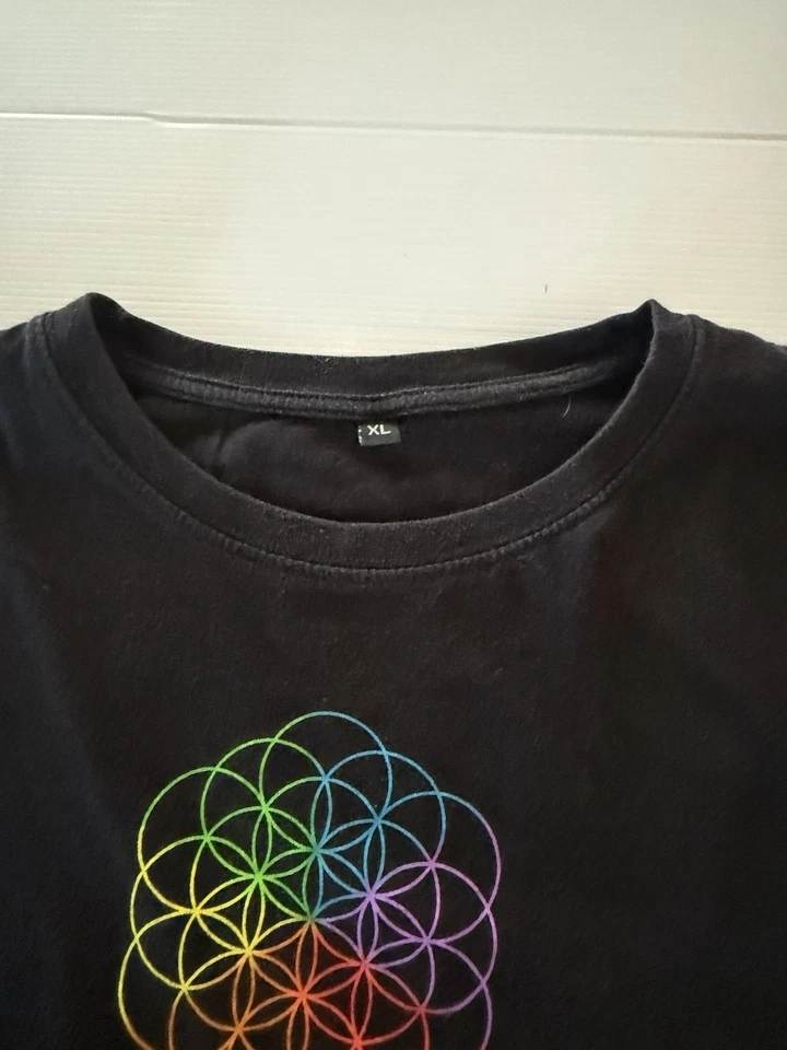 Camiseta de concierto Coldplay A Head Full Of Dreams 2016 XL extra grande negra Foto 3 de 4