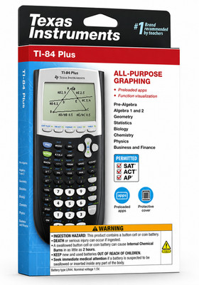 New Texas Instruments TI-84 Plus All Purpose Graphing Calculator Black