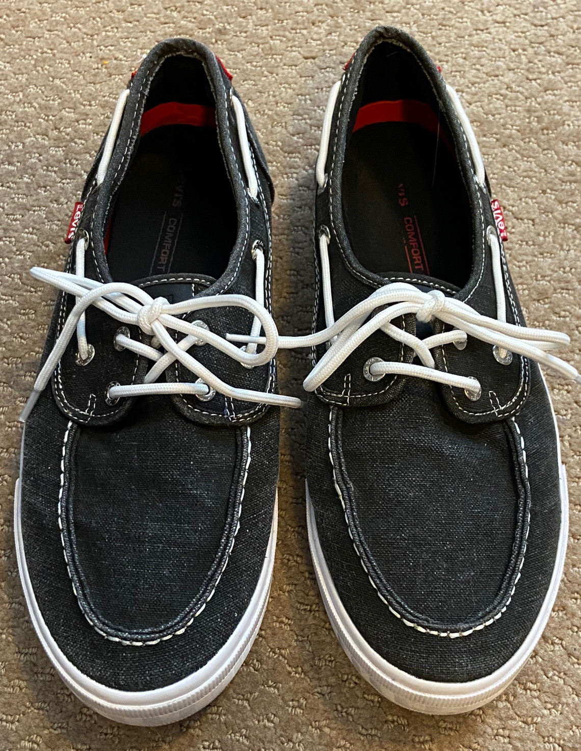 Levi's Black/White Canvas Jean Boat 