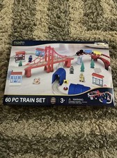 MAXIM 60 PIECE WOODEN TRAIN SET NIB