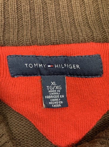 Tommy Hilfiger Gr. XL Herren braun Mock Neck Pullover Sweater Baumwolle " - Bild 7 von 7