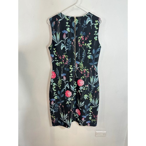 Tommy Hilfiger Floral Print Sheath Dress Sleeveless Career Black Size 14 - Picture 3 of 9