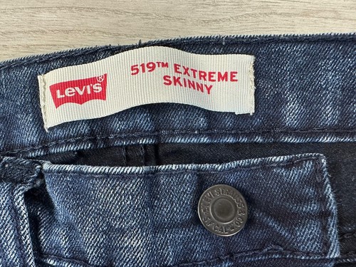 Levi’s 519 Extreme Skinny Jeans Distress Denim Youth 16R 28X28 (Actual 27.5X26) - Picture 16 of 22