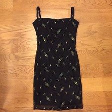 Laundry Shelli Segal Size 2 Lace Floral Womens Shift Cocktail Little Black Dress