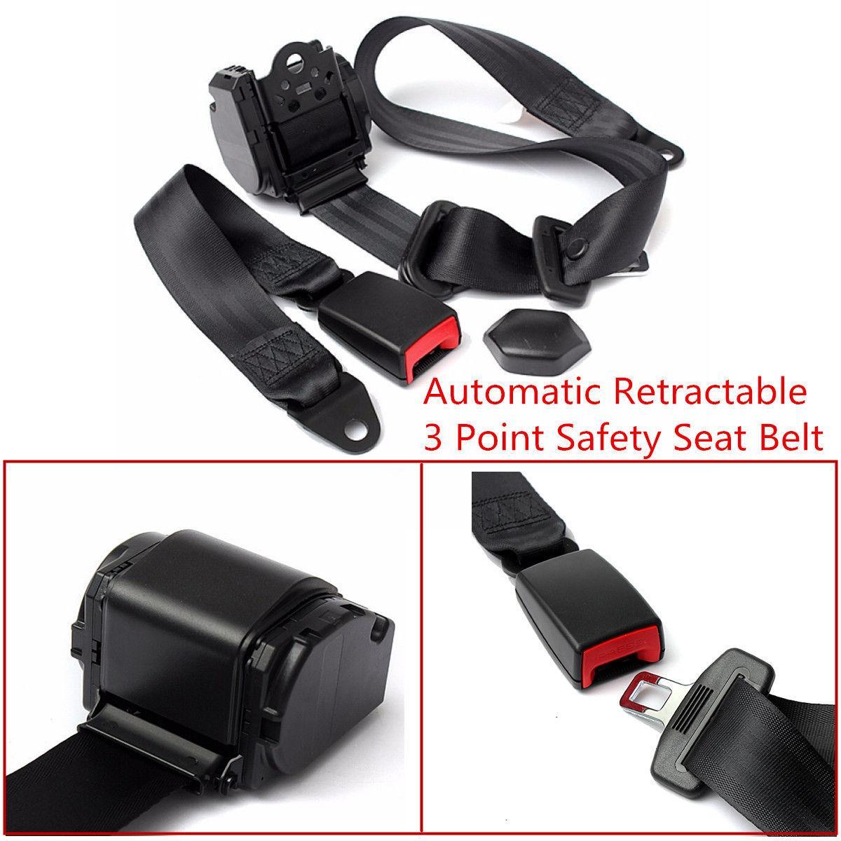 Retractable 3-Point Safety Seat Belt for Cars Trucks & Pickups