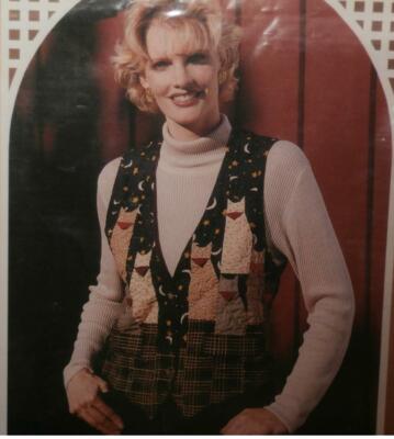 Back Porch Press Country Cats Woman's Vest Sewing Quilting Pattern 6-22