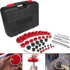 43 Piece Bearing Race and Seal Driver Set Bearing Press Kit SAE Metric Adapters