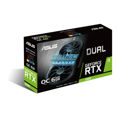 ASUS GeForce RTX 2060 Dual OC 6G DUAL-RTX2060-O6G-EVO GDDR6 Dual 