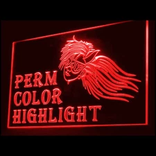 160028 Perm Color Highlight Hair Beauty Salon Display LED Light Neon Sign